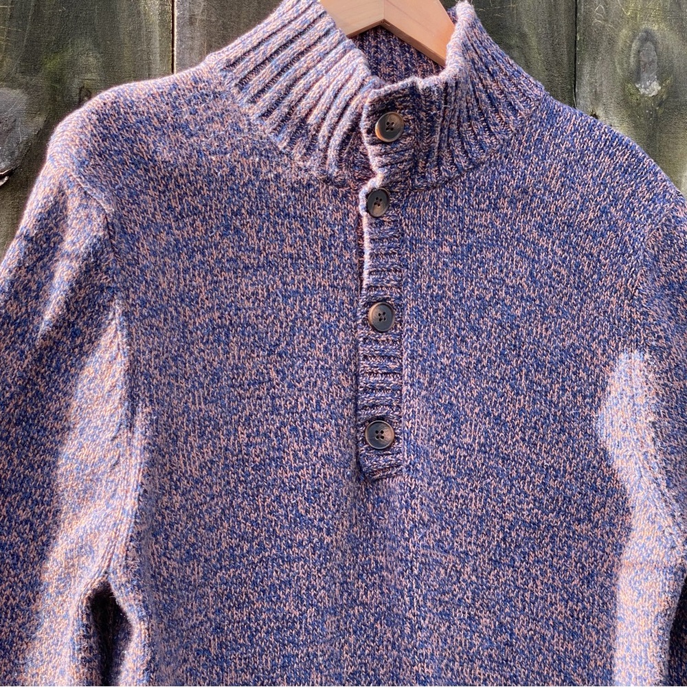 Goodfellow & Co Blue and Tan Sweater Size M